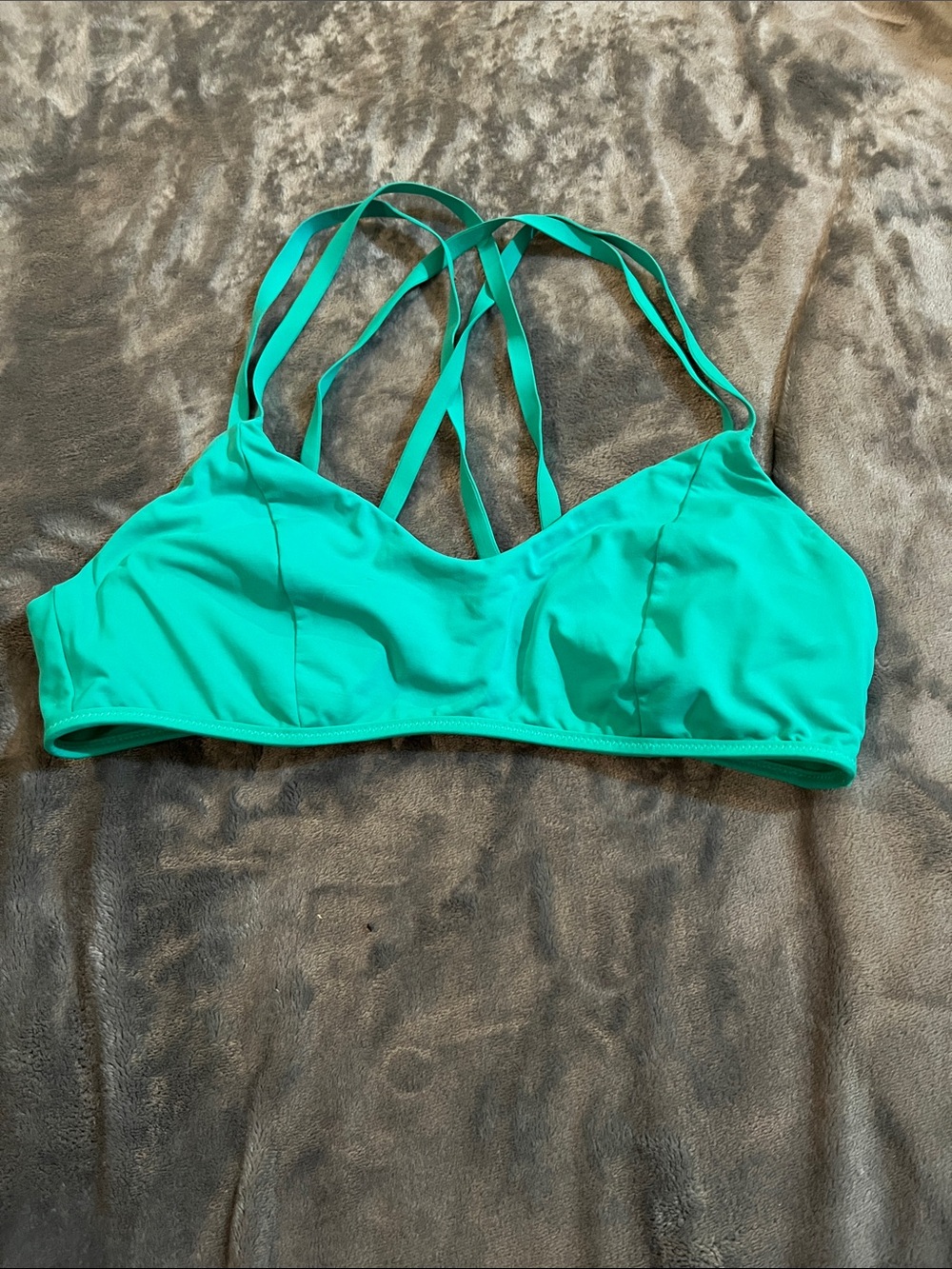 Green Strappy swim top